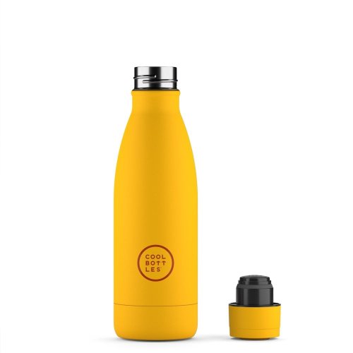 Termo fľaša z nerezovej ocele COOL BOTTLES Vivid Yellow trojvrstvová 350 ml