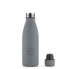 Termo fľaša z nerezovej ocele COOL BOTTLES Pastel Grey trojvrstvová 350 ml