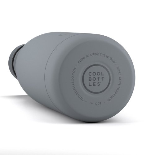 Termo fľaša z nerezovej ocele COOL BOTTLES Pastel Grey trojvrstvová 750 ml