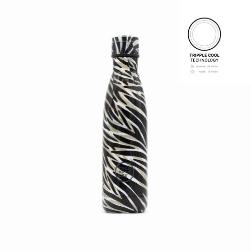 Nerezová termolahev COOL BOTTLES Wild Zebra třívrstvá 500ml