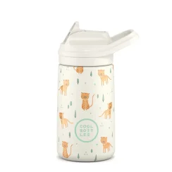 Detská nerezová termofľaša COOL BOTTLES Kiddie Whisker Kittens 350 ml 3D