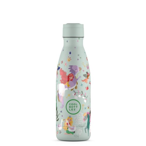 Dětská nerezová termolahev COOL BOTTLES Kids Princess Kingdom třívrstvá 350 ml 3D