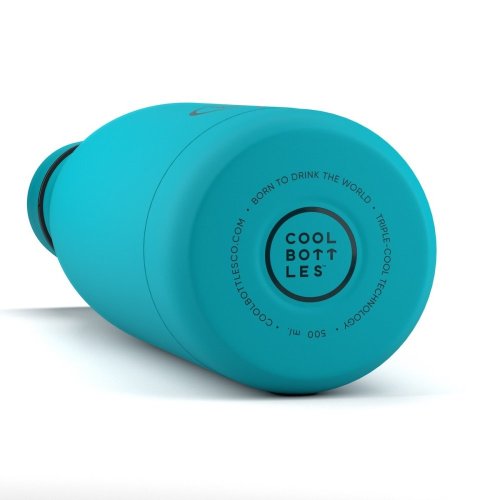 Termo fľaša z nerezovej ocele COOL BOTTLES Vivid Turquoise trojvrstvová 500 ml