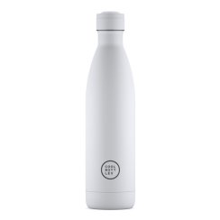 Termo fľaša z nerezovej ocele COOL BOTTLES Mono White trojvrstvová 750 ml