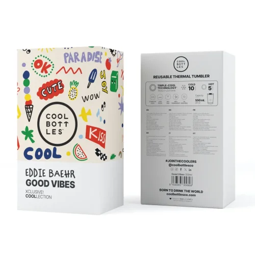 Nerezový termohrnek Cool Bottles Xclusive! Eddie Baehr - Good Vibes 550 ml