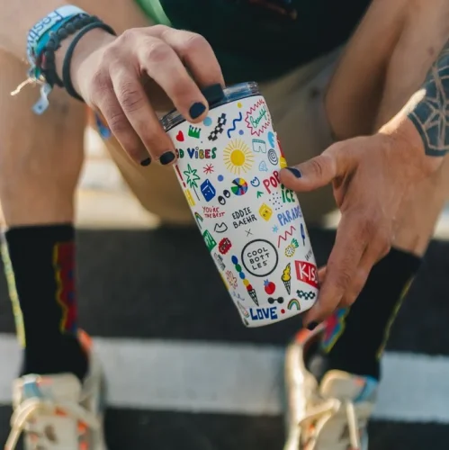 Nerezový termohrnek Cool Bottles Xclusive! Eddie Baehr - Good Vibes 550 ml