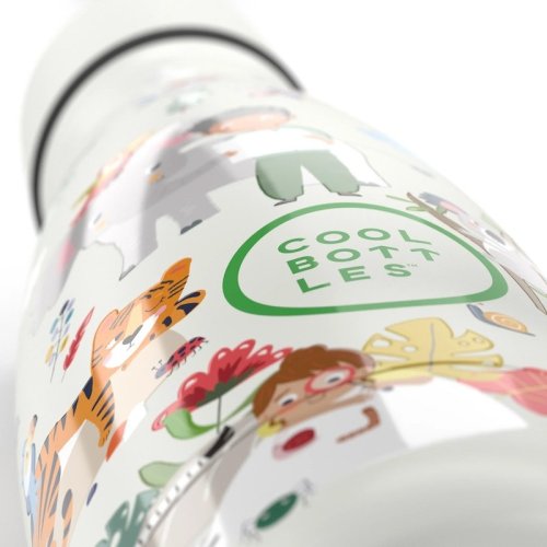 Dětská nerezová termolahev COOL BOTTLES Kids Curious Explorers třívrstvá 350 ml 3D