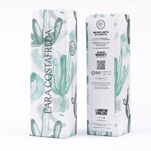 Nerezová termolahev COOL BOTTLES Xclusive! Watercolor Cactus třívrstvá 500 ml