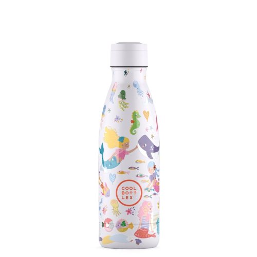 Dětská nerezová termolahev COOL BOTTLES Kids Sweet Mermaids třívrstvá 350 ml 3D
