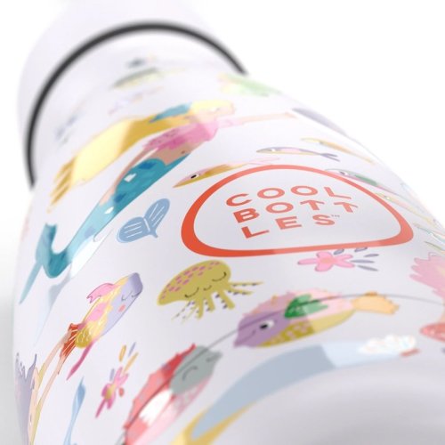 Dětská nerezová termolahev COOL BOTTLES Kids Sweet Mermaids třívrstvá 350 ml 3D