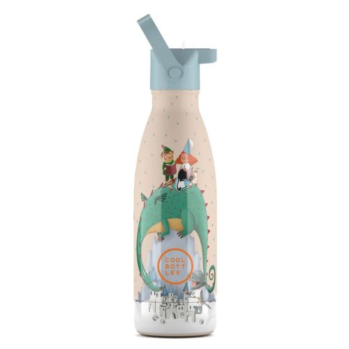 Dětská nerezová termolahev COOL BOTTLES Kids Dragon Dreams třívrstvá 350 ml 3D