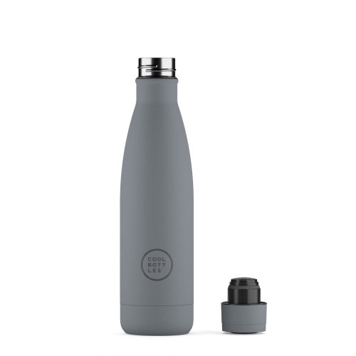 Termo fľaša z nerezovej ocele COOL BOTTLES Pastel Grey trojvrstvová 500 ml