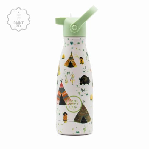 Dětská nerezová termolahev COOL BOTTLES Kids Indian Tribe třívrstvá 260ml 3D