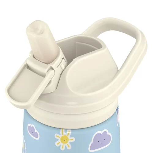 Detská nerezová termofľaša COOL BOTTLES Kiddie Rainbow Clouds 350 ml 3D