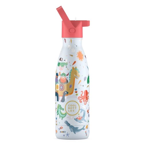 Dětská nerezová termolahev COOL BOTTLES Kids Brave Vikings třívrstvá 350 ml 3D