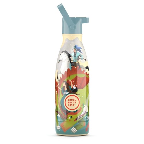 Dětská nerezová termolahev COOL BOTTLES Kids Knight Legend třívrstvá 350 ml 3D