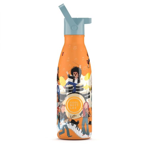 Dětská nerezová termolahev COOL BOTTLES Kids Music Beat třívrstvá 350 ml 3D