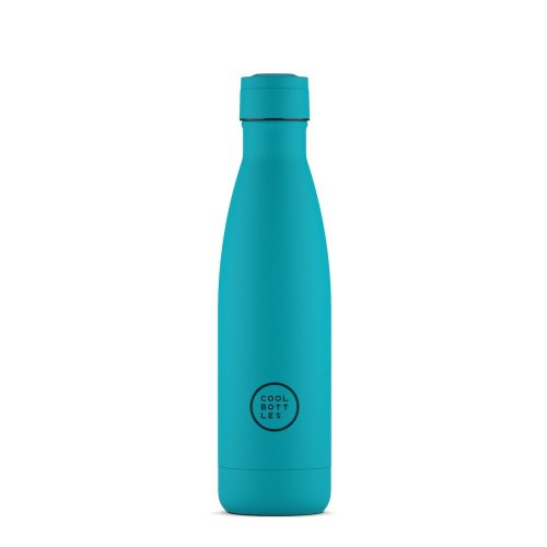 Termo fľaša z nerezovej ocele COOL BOTTLES Vivid Turquoise trojvrstvová 500 ml