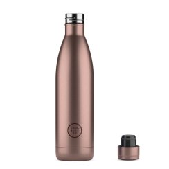 Termo fľaša z nerezovej ocele COOL BOTTLES Metallic Rose trojvrstvová 750 ml