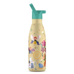 Detská termo fľaša z nerezovej ocele COOL BOTTLES Kids Magical Fairies trojvrstvová 350 ml 3D
