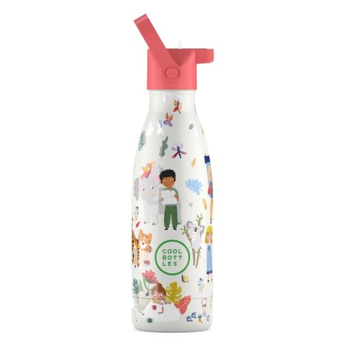 Dětská nerezová termolahev COOL BOTTLES Kids Curious Explorers třívrstvá 350 ml 3D