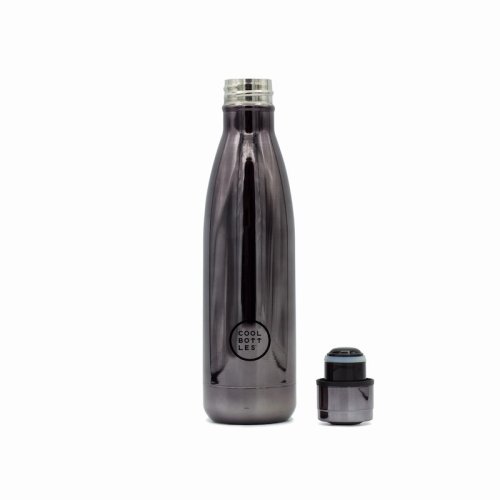 Nerezová termolahev COOL BOTTLES Chrome Graphite dvouvrstvá 500ml