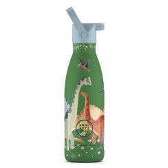 Dětská nerezová termolahev COOL BOTTLES Kids Jurassic Era třívrstvá 350 ml 3D