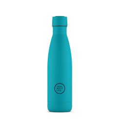 Termo fľaša z nerezovej ocele COOL BOTTLES Vivid Turquoise trojvrstvová 500 ml