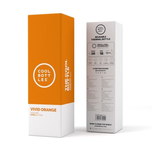 Nerezová termolahev COOL BOTTLES Vivid Orange třívrstvá 500 ml
