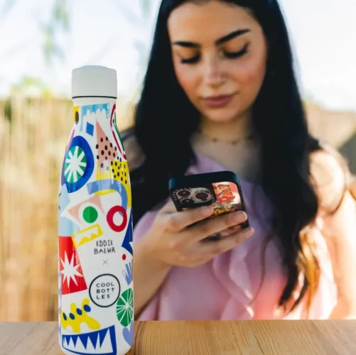 Nerezová termolahev Cool Bottles Xclusive! Electric Garden třívrstvá 500 ml