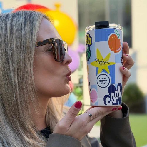 Nerezový termohrnček Cool Bottles Xclusive! Nébula - Sticker Fever 550 ml