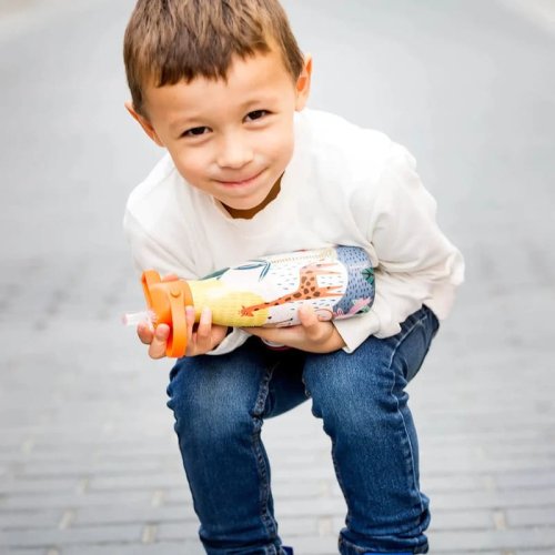 Dětská nerezová termolahev COOL BOTTLES Kids Savannah Kingdom třívrstvá 260ml 3D