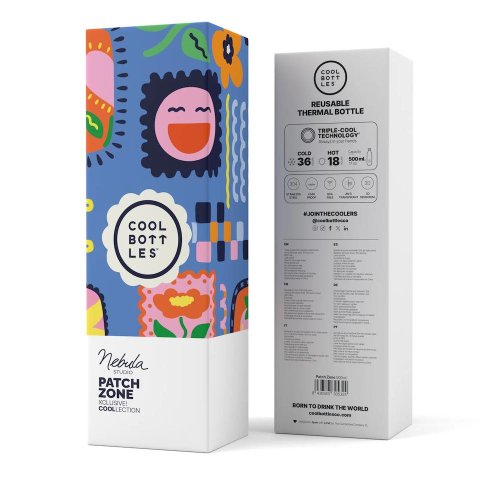 Nerezová termofľaša Cool Bottles Xclusive! Patch Zone trojvrstvová 500 ml