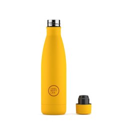 Termo fľaša z nerezovej ocele COOL BOTTLES Vivid Yellow trojvrstvová 500 ml