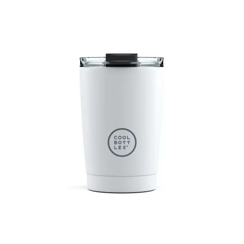 Nerezový termohrnek COOL BOTTLES Mono White třívrstvý 330ml