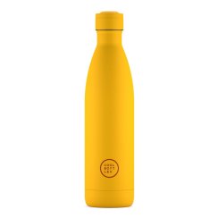 Termo fľaša z nerezovej ocele COOL BOTTLES Vivid Yellow trojvrstvová 750 ml
