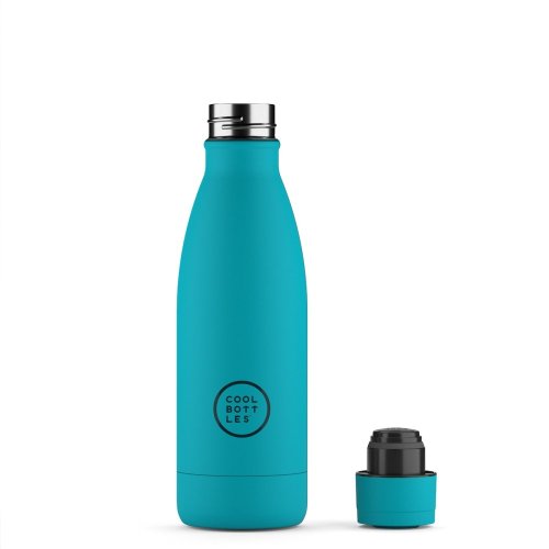 Nerezová termolahev COOL BOTTLES Vivid Turquoise třívrstvá 350 ml