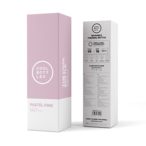 Nerezová termolahev COOL BOTTLES Pastel Pink třívrstvá 500 ml
