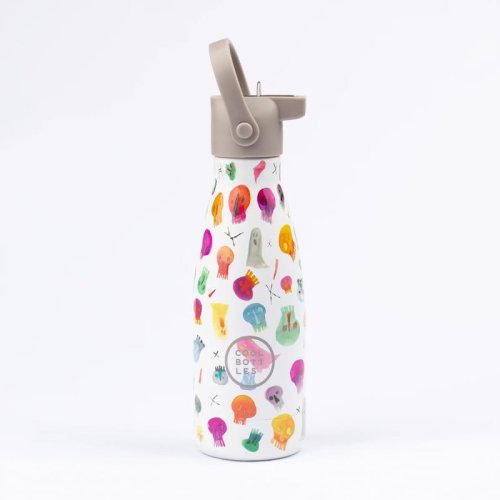 Dětská nerezová termolahev COOL BOTTLES Kids Crazy Skulls třívrstvá 260ml 3D