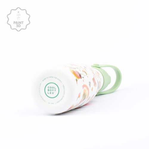 Dětská nerezová termolahev COOL BOTTLES Kids Spring Flowers třívrstvá 260ml 3D
