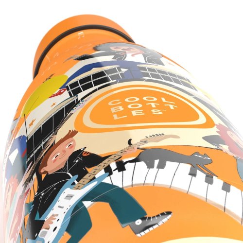 Dětská nerezová termolahev COOL BOTTLES Kids Music Beat třívrstvá 350 ml 3D