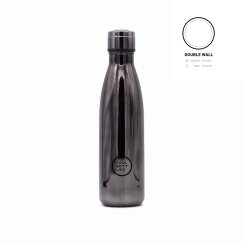 Nerezová termolahev COOL BOTTLES Chrome Graphite dvouvrstvá 500ml