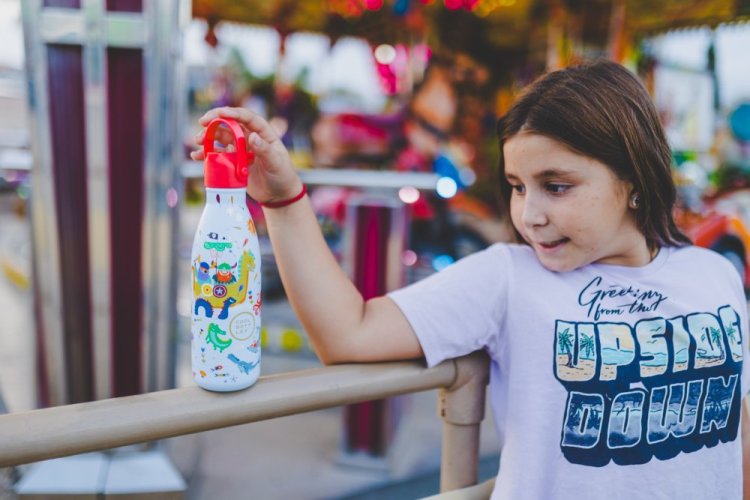 Dětská nerezová termolahev COOL BOTTLES Kids Brave Vikings třívrstvá 350 ml 3D