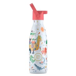 Dětská nerezová termolahev COOL BOTTLES Kids Brave Vikings třívrstvá 350 ml 3D