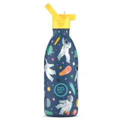 Detská termo fľaša z nerezovej ocele COOL BOTTLES Kids Galactic Ride trojvrstvová 500 ml 3D