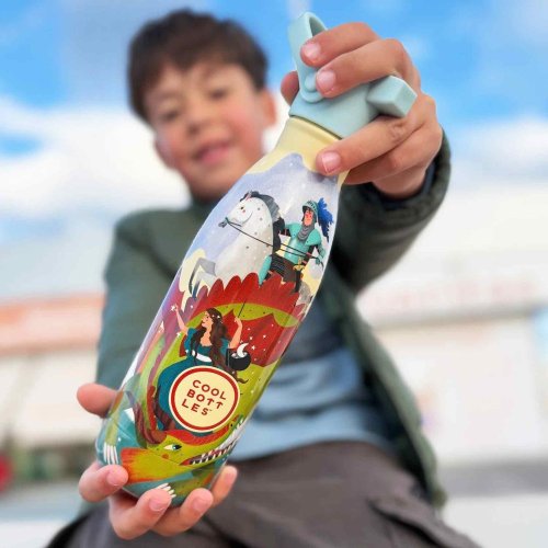 Dětská nerezová termolahev COOL BOTTLES Kids Knight Legend třívrstvá 350 ml 3D