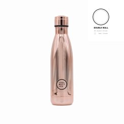Nerezová termolahev COOL BOTTLES Chrome Rose dvouvrstvá 500ml
