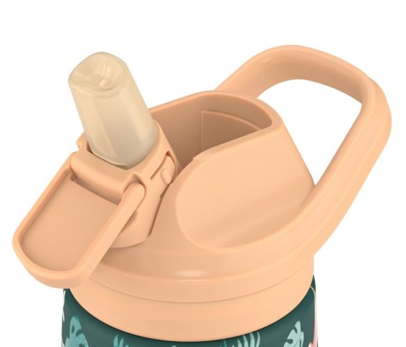 Viečko so silikónovým náustkom Cool Bottles Kiddie Cap 350 ml apricot