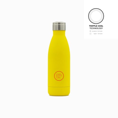 Nerezová termolahev COOL BOTTLES Vivid Yellow třívrstvá 350ml
