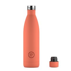 Termo fľaša z nerezovej ocele COOL BOTTLES Pastel Coral trojvrstvová 750 ml